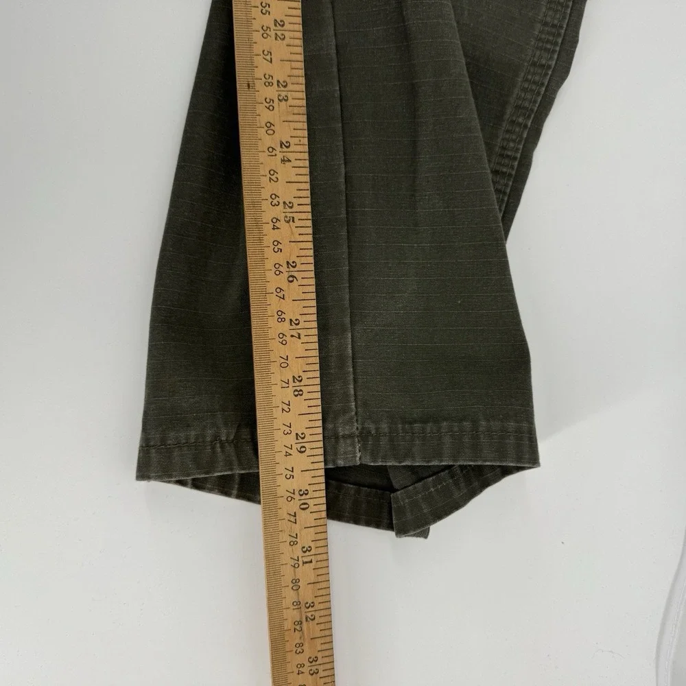 Men's‎ Olive Wrangler Ripstop Cargo Pants Drab Vintage Military Style 31x29